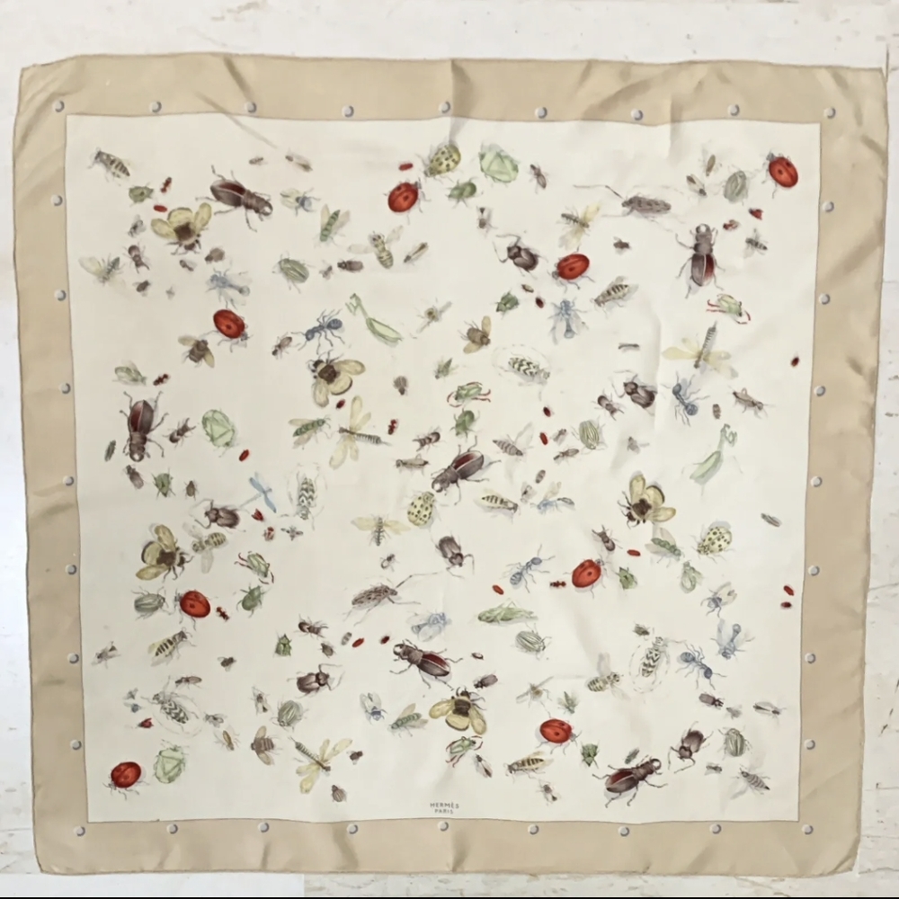 Hermes Scarf - Les Insectes by Hugo Grykar (90cm)